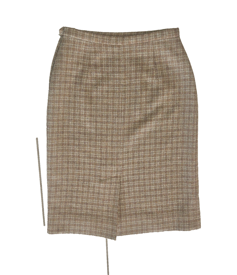 VTG Pendleton Pure Weave Brown Pencil Skirt Sz 14, 80's Academia Retro